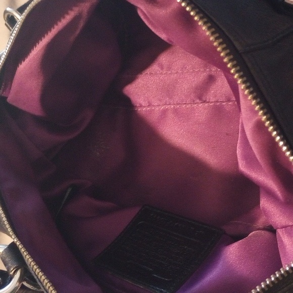 Coach Black Leather Ashley  Satchel Shoulder Bag, EUC - Picture 5 of 7